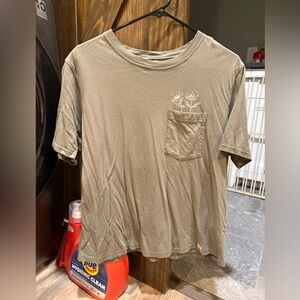 Carhartt Olive T-Shirt with Floral Detail